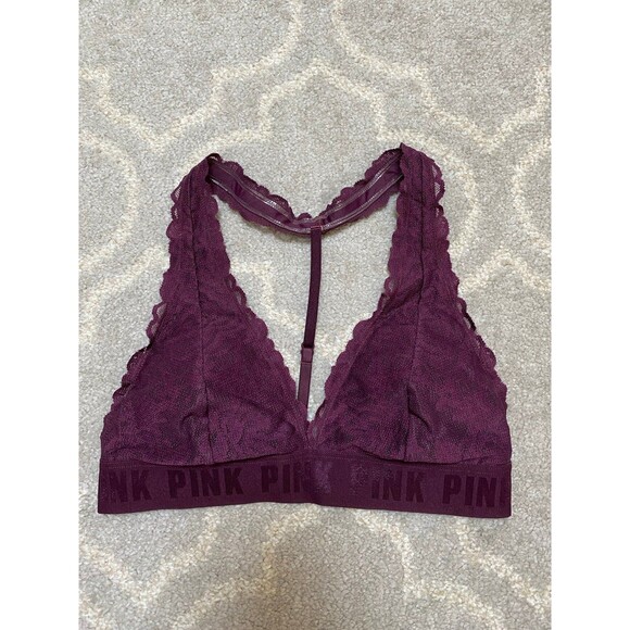 PINK Lightly lined Lace Bralette Small - Picture 1 of 2